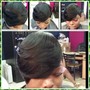 Sleek ponytail relaxed hair