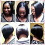 Sleek ponytail relaxed hair