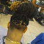 Braids on Top With Hair Cut Fade