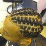 Braids on Top With Hair Cut Fade