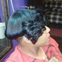 Roller Set Style (Relaxer or Natural Hair)