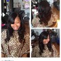 Full head net Weave/ hand stitch closure sew in (not with a lace front or lace closure) (wet &wavy)