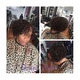 Virgin Relaxer, cut, rinse, blow curl