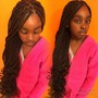 Medium Box Braids w/Cornrows in front (Waist Length)