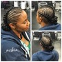 LG/MD Ponytail Cornrows