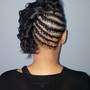 Braid down or  Braids using natural hair