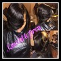 Sleek Ponytail (relaxed hair )