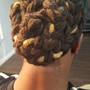 Two Strand Twist w/Bantu Knots