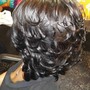 French Roll/Basket Weave Relaxed/Natural Hair Styles