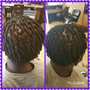 Dreads Wash and  Retwist Shaved Sides (No Style)