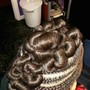 Updo for Relaxed/Natural Hair Style