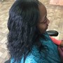 wash and flat iron on natural hair