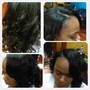 Shoulder length Knotless with curls