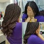 Sew in weave with leave out