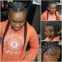 Kids cornrow simple with weave