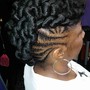 Cornrow Designer Braid Style (Flat Natural Hair)