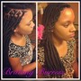 Quick Weave over (LOCS) half up half down