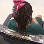 Upcharge extra thick hair Silk Press/Braids