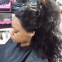 virgin hair silk press