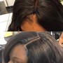 Frontal ponytail front and back