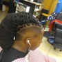 Braids on Top With Hair Cut Fade