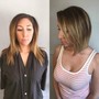 Blow dry with Toner/ Gloss