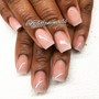 Pink and white ombre fullset