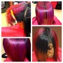 Silk Wrap on relaxer hair