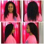 Take out cornrows with natural hair