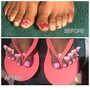 Toes Acrylic full set