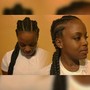 Sleek Ponytail w/Goddess Braids in Front