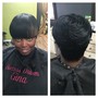 silk press fine short hair