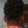 Braid down/shampoo, condition/blow dry