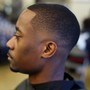 Men's haircut, razor line w/hair fi