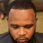 Men's haircut, razor line w/hair fi