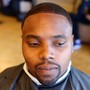 Men's haircut, razor line w/hair fi