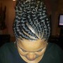 Front Cornrows/Back Crochet, Box or Weave