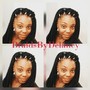 Medium Knotless Braids Incl Hair ($25 Nonrefundable deposit due at booking $Delancystouch )