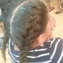 Braided ponytail 9 or more braids