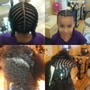 Cornrow braid up-do