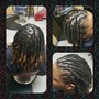 Partical kinky twist w/scalp braids