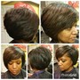 SHAMPOO AND SHORT/PIXIE STYLE (KERATIN/RELAXED)