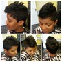 SHAMPOO AND SHORT/PIXIE STYLE (KERATIN/RELAXED)