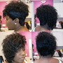 Relaxer/cut and wave (no curling)