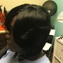 Quick weave hair up/hair down