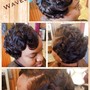 Dry waves comb out and curled