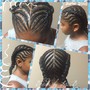 Goddess braids with bun