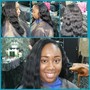 Pre-looped Crochet Braids with Box parting