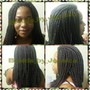 Natural(short hair)  box braids