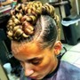 Updo with weave